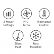 TROTEC TRH 22 E YAĞLI RADYATÖR 2400 W 9 DİLİM FANLI 
