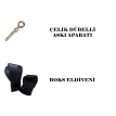 Desfabe Boxing Star 150x38 Cm Zincirli Boks Kum Torbası Siyah+Askı Aparatı+Boks Eldiveni Desfabe Boxing Star 150x38 Cm Zincirli Boks Kum Torbası Siyah+Askı Aparatı+Boks Eldiveni