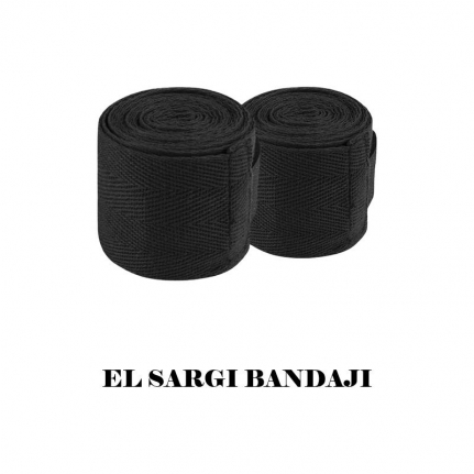 Desfabe Boxing Star 70x25 Cm Zincirli Boks Kum Torbası Siyah+El Sargı Bandajı