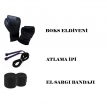 Desfabe Boxing Star 70x25 Cm Zincirli Boks Kum Torbası Siyah+El Sargı Bandajı+Boks Eldiveni+Atlama İpi Desfabe Boxing Star 70x25 Cm Zincirli Boks Kum Torbası Siyah+El Sargı Bandajı+Boks Eldiveni+Atlama İpi