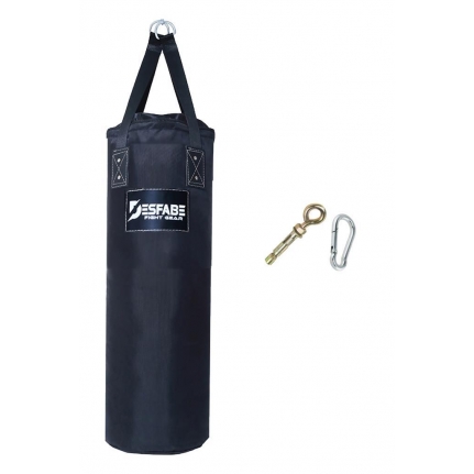 Desfabe Polydes 80x25 Cm Kolonlu Boks Kum Torbası Siyah+Askı Aparatı